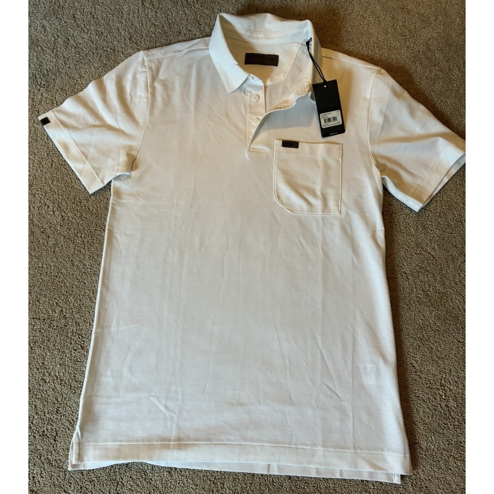 FIGS Polo Shirt Mens XS WhiteFIGSPRO Pima Cotton Chest Pocket Medical Scrub